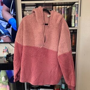 Victoria's Secret Two-Tone Pink Sherpa Sweater